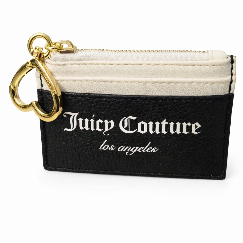 JUICY COUTURE BLACK AND CREAM CARD HOLDER